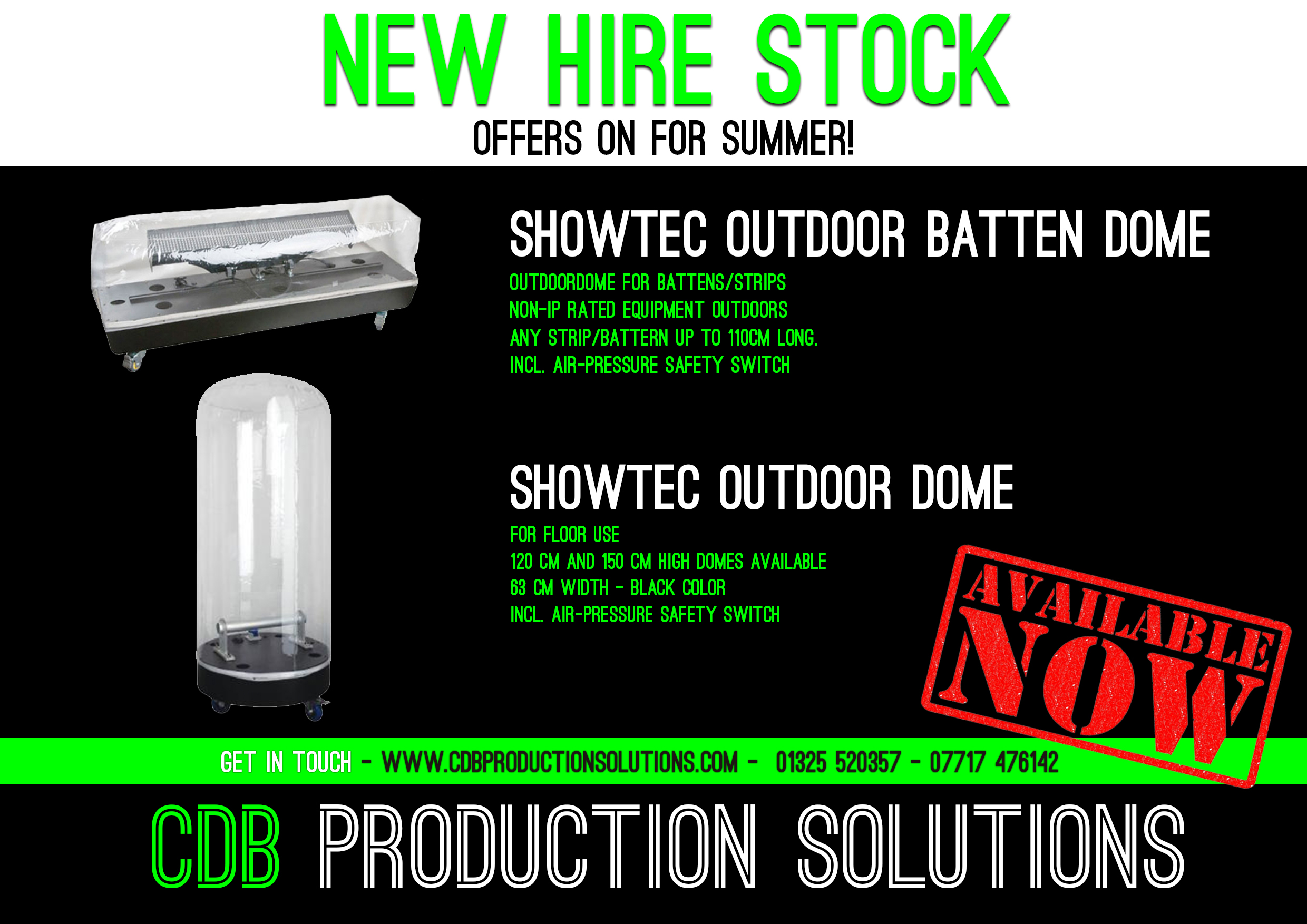 Showtec Waterproof Outdoor Lighting Dome, Showtec Outdoor Dome - Batten XL